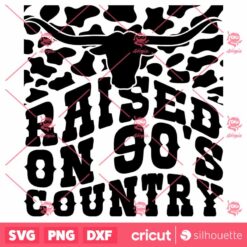 Raised On 90S Country SVG Country Girl Music Lover T Shirt Retro Design SVG