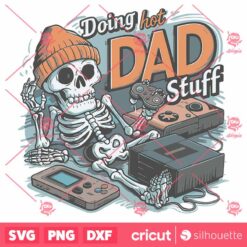 Retro Doing Hot Dad Stuff Gamer Father SVG