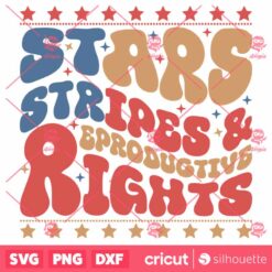 Retro Feminist Stars Stripes And Reproductive Rights SVG