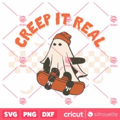 Retro Halloween Creep It Real Vintage GhostHalloween SVG