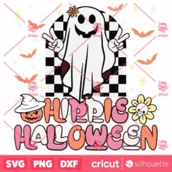 Retro Halloween Vintage GhostRetro Fall Hippie Halloween SVG