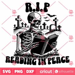 Rip Reading In Peace SVG Trendy Bookish SVG