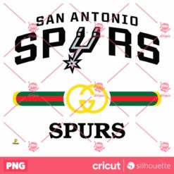 San Antonia Spurs Gucci Fashion PNG Design