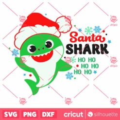 Santa Shark, Baby Shark SVG, Baby Shark Cricut SVG, Baby Shark Clipart, Baby Shark SVG For Cricut