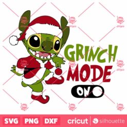 Santa Stitch Christmas Mode On SVG PNG Layered Xmas Stitch