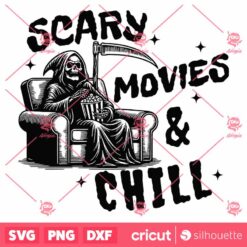 Scary Movies And Chill SVG Halloween SVG