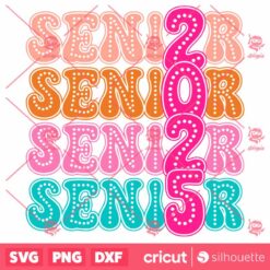 Senior 2025 Retro Graduation SVG