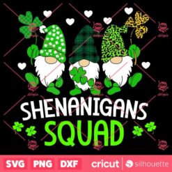 Shenanigans Squad St Patricks Day Gnomes Green Proud Irish SVG