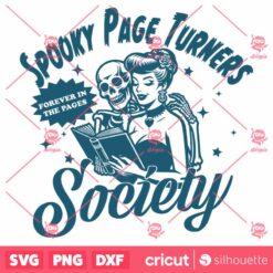 Spooky Page Turners Society SVG Halloween Bookish SVG