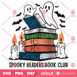 Spooky Readers Book Club Ghost Book Lover SVG