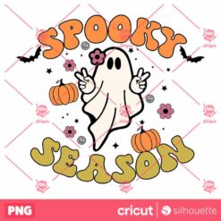 Spooky Season PNG Boo Sublimation Design