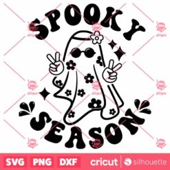 Spooky Season SVG Hippie Halloween SVG