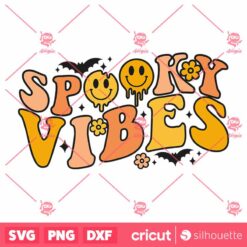 Spooky Vibes SVG Funny Halloween Babe T Shirt Color Design SVG