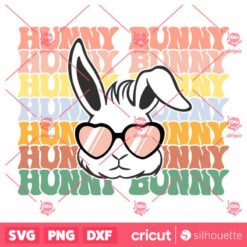 Stacked Groovy Hunny Bunny SVG Easter Bunny SVG