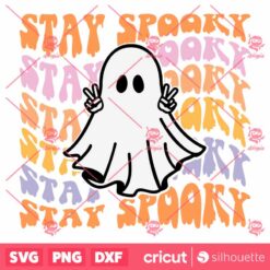 Stay Spooky SVG Funny Halloween GhostT Shirt Black Color Design SVG