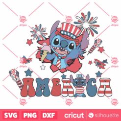 Stitch America Party In The Usa SVG