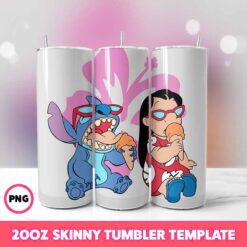 Stitch Movie Tumbler Wrap, Disney Tumbler Wrap 103, 20oz Skinny