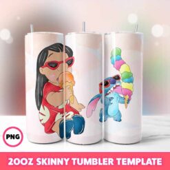 Stitch Movie Tumbler Wrap, Disney Tumbler Wrap 14, 20oz Skinny T