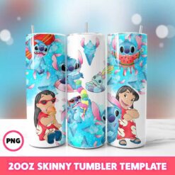 Stitch Movie Tumbler Wrap, Disney Tumbler Wrap 18, 20oz Skinny T