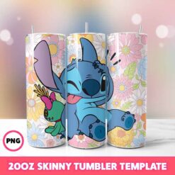 Stitch Movie Tumbler Wrap, Disney Tumbler Wrap 37, 20oz Skinny T