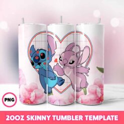 Stitch Movie Tumbler Wrap, Disney Tumbler Wrap 38, 20oz Skinny T