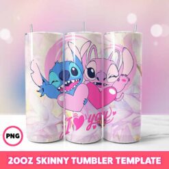 Stitch Movie Tumbler Wrap, Disney Tumbler Wrap 39, 20oz Skinny T