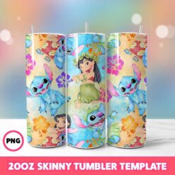 Stitch Movie Tumbler Wrap, Disney Tumbler Wrap 5, 20oz Skinny Tu