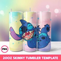 Stitch Movie Tumbler Wrap, Disney Tumbler Wrap 89, 20oz Skinny T