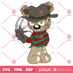 Teddy Bear X Freddy Krueger SVG Teddy Bear SVG