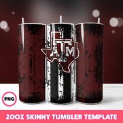 Texas Am Grunge Tumbler Wrap, 20oz Skinny Tumbler Wrap