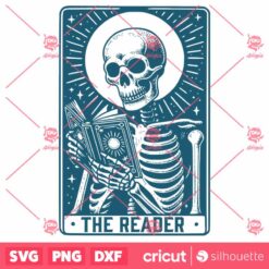 The Reader Tarot Card SVG Halloween Bookish SVG