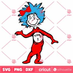 Thing 1 SVG, Dr Seuss SVG, Dr Seuss Logo SVG, Cat In The Hat