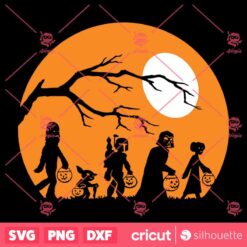 Trick Or Treat Under The Moon SVG Halloween SVG