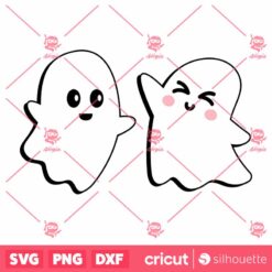 Two Cute GhostSVG PNG Cute GhostSVG