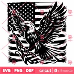 USA Eagle SVG, American Flag SVG, Eagle SVG, 4th Of July SVG, Eps Eagle through Flag SVG