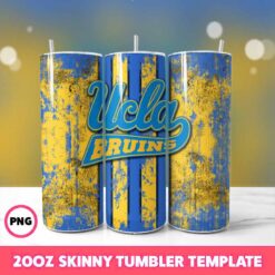 Ucla Bruins Grunge Tumbler Wrap, 20oz Skinny Tumbler Wrap