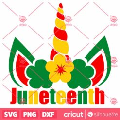 Unicorn Juneteenth SVG, Juneteenth Logo SVG, Black Girl SVG, Juneteenth Design, African American SVG