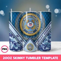 Us Coast Guard Tumbler Wrap, 20oz Tumbler Wrap