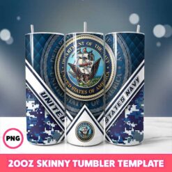 Us Navy Tumbler Wrap, 20oz Skinny Tumbler Wrap