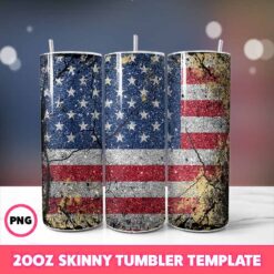 Usa Flag Destressed Tumbler Wrap, 20oz Skinny Tumbler Wrap