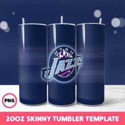 Utah Jazz Basketball Tumbler Wrap, 20oz Tumbler Design