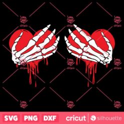 Valentine Skeleton Hands SVG