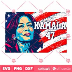 Vintage Kamala 47 For President SVG