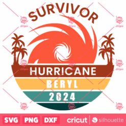 Vintage Survivor Hurricane Beryl 2024 SVG