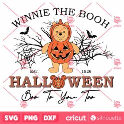 Winnie The Booh Halloween Boo To You Too SVG