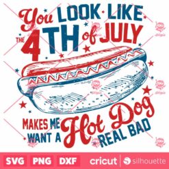 You Look Like The 4th Of July Hot Dog American SVG