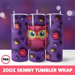 Animals 12 Tumbler Wrap, 20oz Skinny Tumbler Wrap