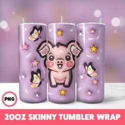 Animals 13 Tumbler Wrap, 20oz Skinny Tumbler Wrap