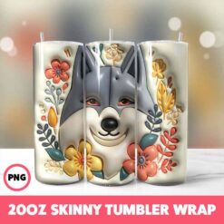 Animals 16 Tumbler Wrap, 20oz Skinny Tumbler Wrap