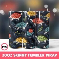 Animals 3 Tumbler Wrap, 20oz Skinny Tumbler Wrap